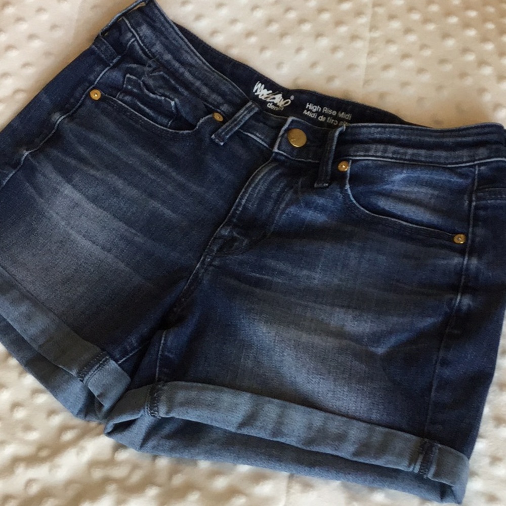 High Rise Midi Shorts